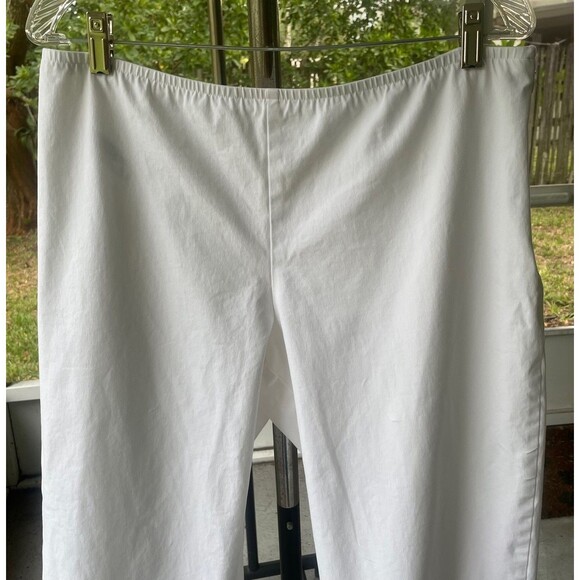 Eileen Fisher SZ XL Organic Cotton & Spandex Elastic Waist Side Zip Pants Mature - Picture 6 of 7